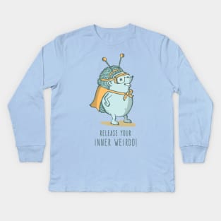 Inner Weirdo Hedgehog Kids Long Sleeve T-Shirt